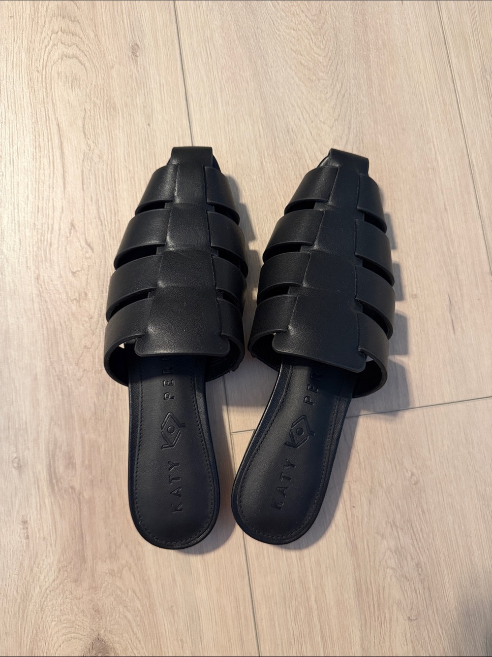 Katy Perry Collections Black Woven Slide Mules